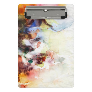 Abstract watercolor grunge texture with paint mini clipboard