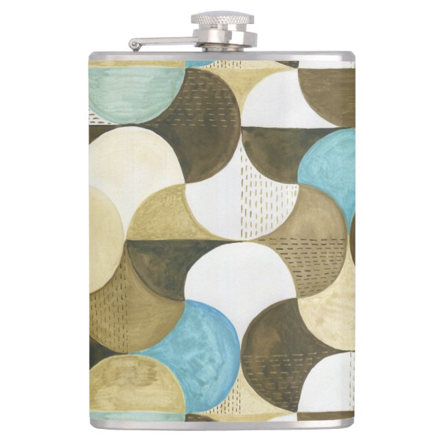 Abstract Watercolor Hand Drawn Flask (Front)