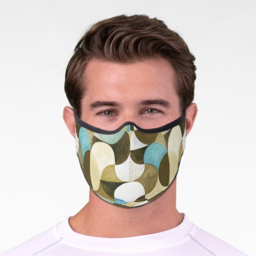 Abstract Watercolor Hand Drawn Premium Face Mask