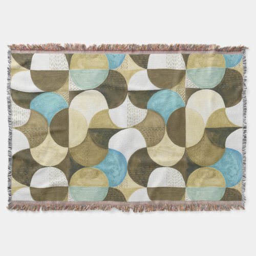 Abstract Watercolor Hand Drawn Throw Blanket