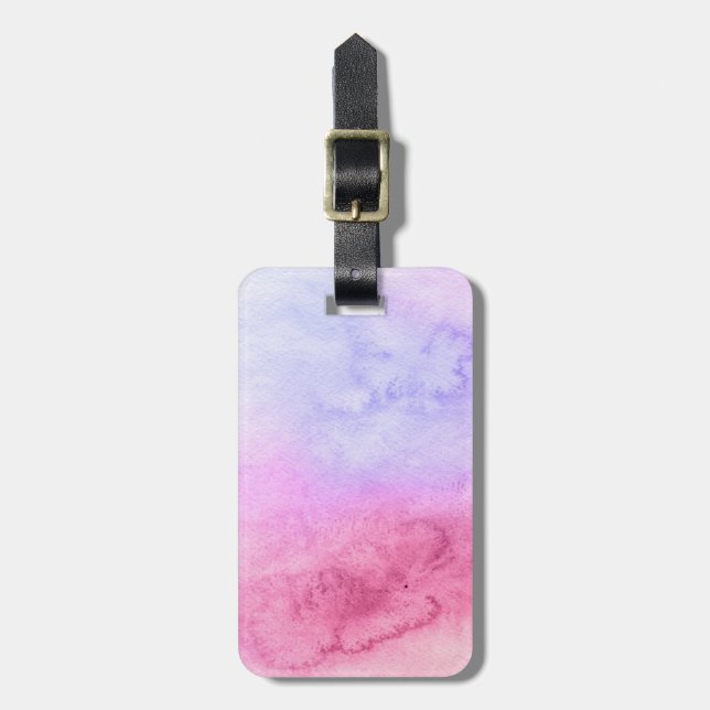 Abstract watercolor hand painted background 11 luggage tag (Front Vertical)