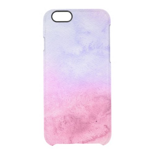 Abstract watercolor hand painted background 11 clear iPhone 66S case