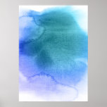 Abstract Watercolor Hand Painted Background 12 Poster at Zazzle