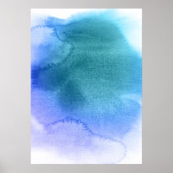 Abstract Watercolor Hand Painted Background 12 Poster by watercoloring at Zazzle