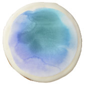 Abstract watercolor hand painted background 12 sugar cookie (Front)