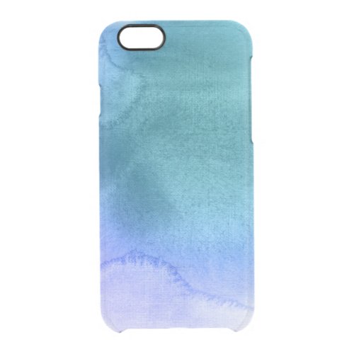 Abstract watercolor hand painted background 12 clear iPhone 66S case