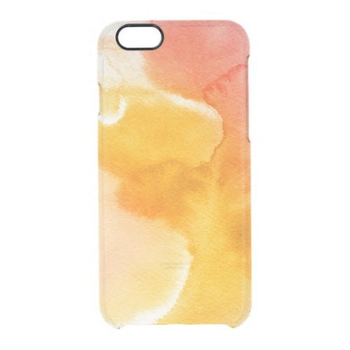 Abstract watercolor hand painted background 13 clear iPhone 66S case