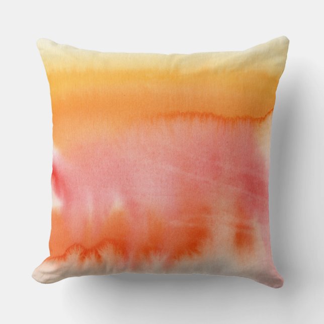Abstract watercolor hand painted background 17 throw pillow (Front)