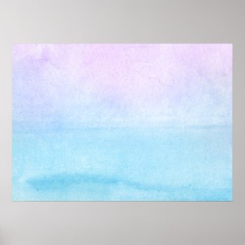 Abstract Watercolor Hand Painted Background 18 Poster by watercoloring at Zazzle