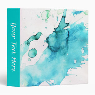 Abstract watercolor hand painted background 2 3 ring binder