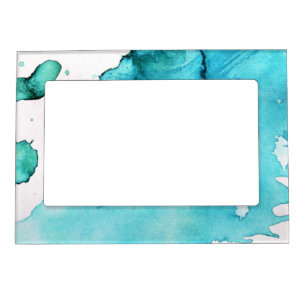 Abstract watercolor hand painted background 2 magnetic frame
