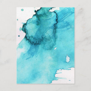 Abstract watercolor hand painted background 2 postcard