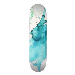Abstract watercolor hand painted background 2 skateboard deck