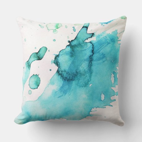 Abstract watercolor hand painted background 2 throw pillow