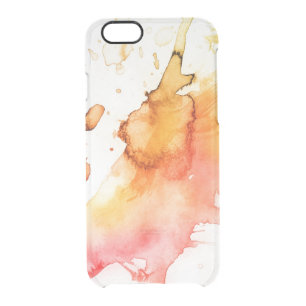 Abstract watercolor hand painted background 2 clear iPhone 6/6S case