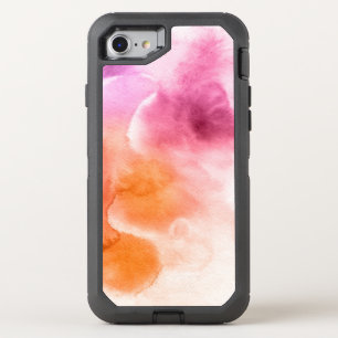 Abstract watercolor hand painted background 3 2 OtterBox defender iPhone SE/8/7 case
