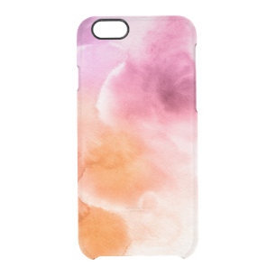 Abstract watercolor hand painted background 3 3 clear iPhone 6/6S case