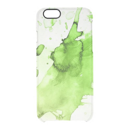 Abstract watercolor hand painted background 3 clear iPhone 66S case