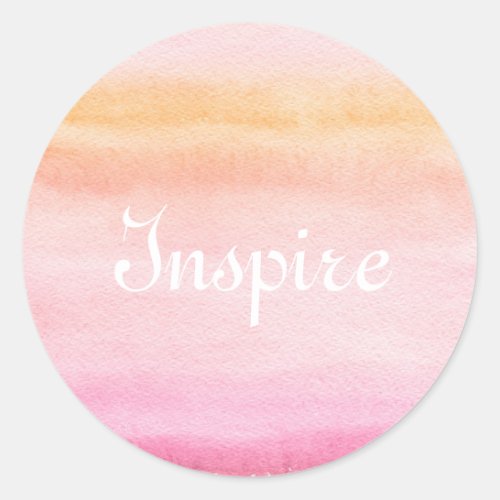 Abstract watercolor hand painted background 4 classic round sticker