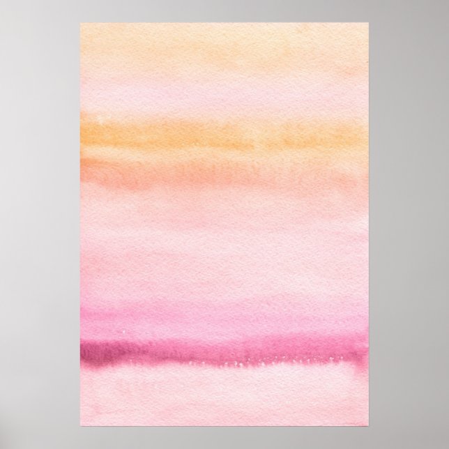 Abstract watercolor hand painted background 4 poster (Front)