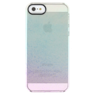 Abstract watercolor hand painted background 4 clear iPhone SE/5/5s case