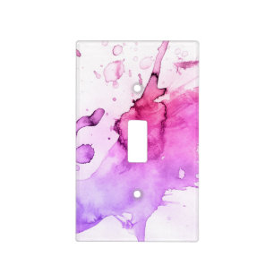 Abstract watercolor hand painted background 5 light switch cover