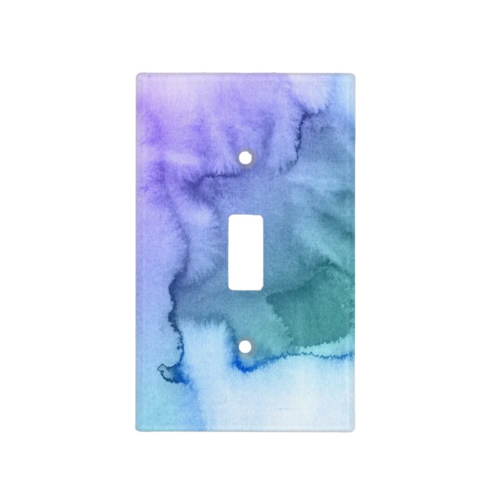 Abstract Watercolor Hand Painted Background 6 Light Switch Cover