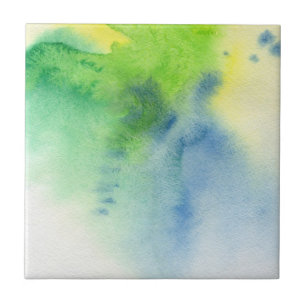 Abstract watercolor hand painted background 8 ceramic tile