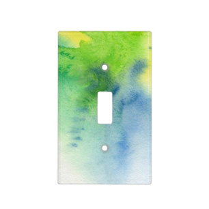 Abstract watercolor hand painted background 8 light switch cover