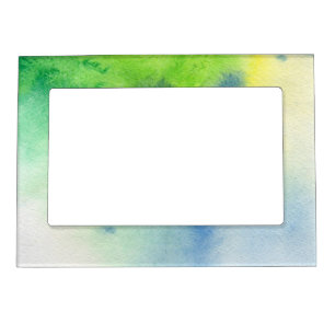 Abstract watercolor hand painted background 8 magnetic picture frame