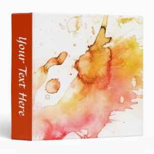 Abstract watercolor hand painted background binder