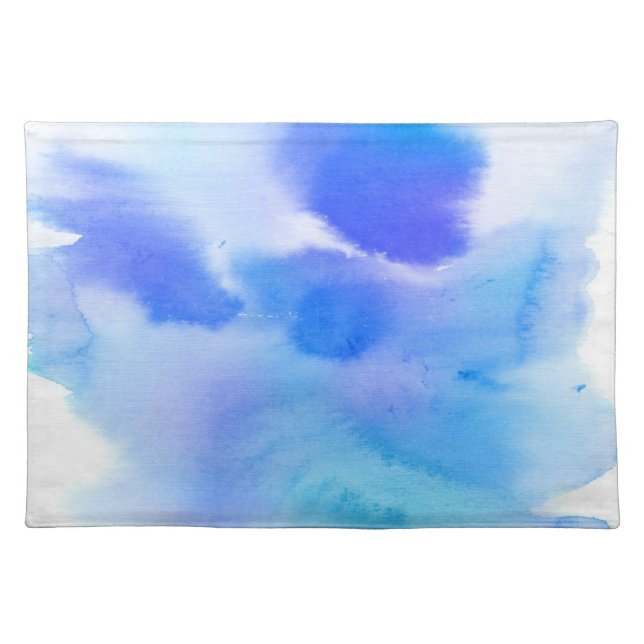 Abstract watercolor hand painted background. cloth placemat (Front)