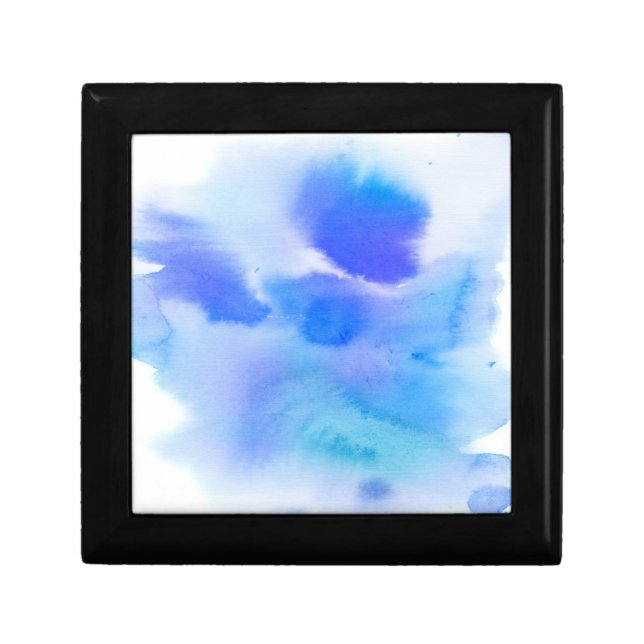 Abstract watercolor hand painted background. keepsake box (Front)