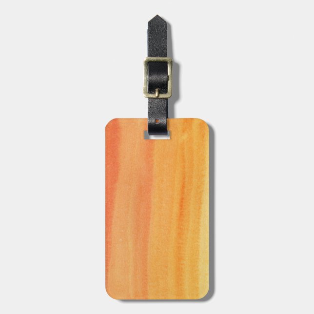Abstract watercolor hand painted background luggage tag (Front Vertical)