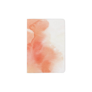 Abstract watercolor hand painted background passport holder