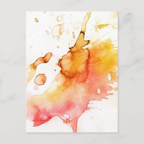 Abstract watercolor hand painted background postcard