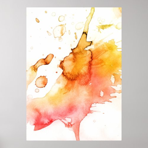 Abstract watercolor hand painted background poster