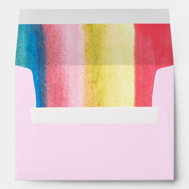 abstract watercolor hand painted envelope (Back (Bottom))