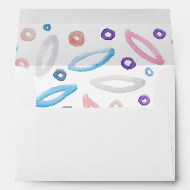 abstract watercolor hand painted envelope (Back (Bottom))
