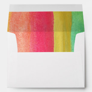 abstract watercolor hand painted envelope