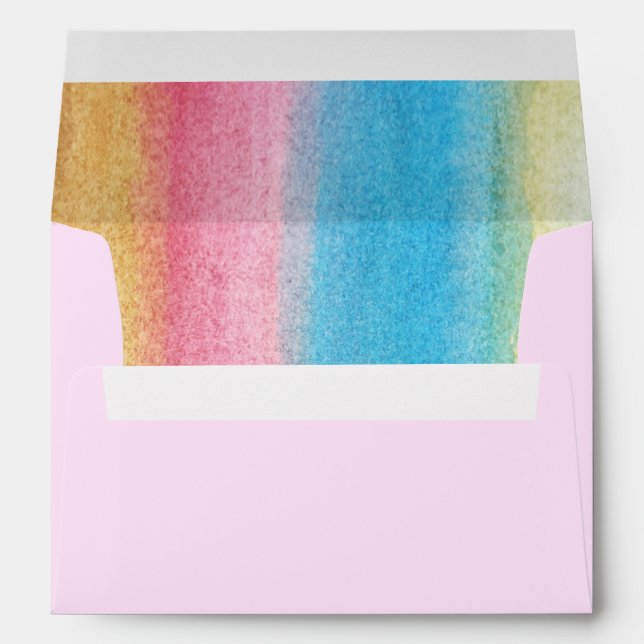 abstract watercolor hand painted envelope (Back (Bottom))