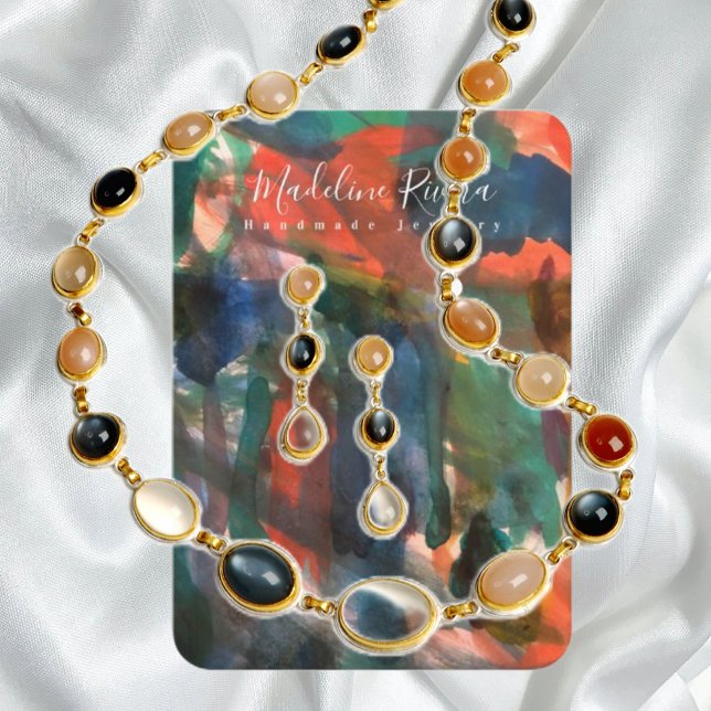 Abstract Watercolor  Handmade Earring Display Card (Creator Uploaded)