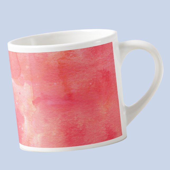Abstract Watercolor Hot Pink Espresso Cup (Pink watercolor abstract  espresso cup)