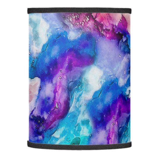 Abstract watercolor lamp shade (Left)
