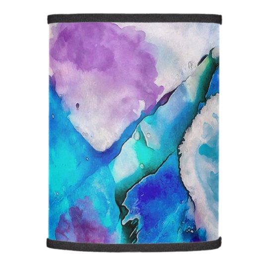 Abstract watercolor lamp shade (Right)