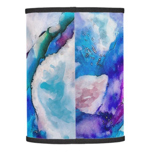 Abstract watercolor lamp shade (Back)