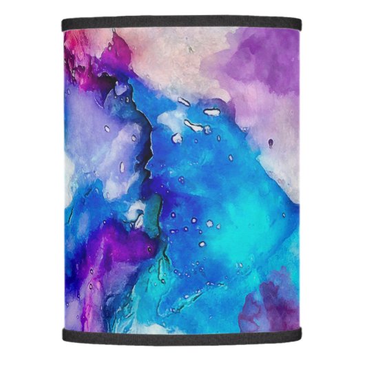 Abstract watercolor lamp shade (Front)