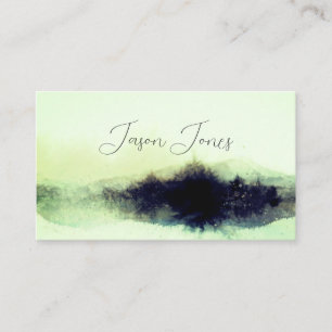 abstract watercolor landscape artistic minimalist business card