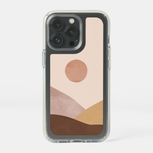 Abstract watercolor landscape sun and desert  speck iPhone 13 pro case