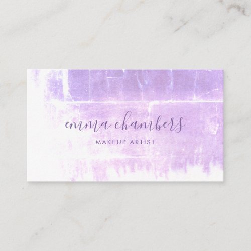 Abstract Watercolor Lavender Weather Makeup Business Card